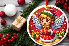 Round Christmas Ornament Sublimation|Clipart Product Image 2