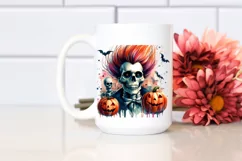 Skull with Hair, Transparent PNG Product Image 2