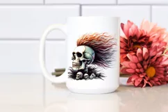 Skull with Hair, Transparent PNG Product Image 2