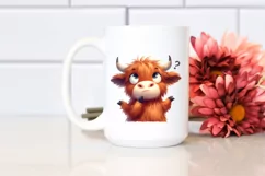 Thoughtful Highland Cow, High-Res PNG Product Image 2