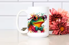 Colorful Artistic Frog Sunglasses, Clipart Product Image 2