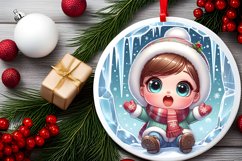 Round Christmas Ornament Sublimation|Clipart Product Image 2