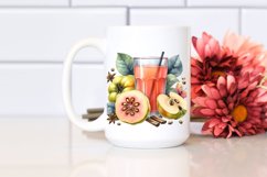 Watercolor Flowers,Quince Juice Clipart Product Image 2