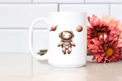 Washed Whimsical Astronaut Girl | Clipart Product Image 2