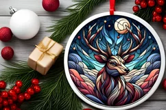 Round Christmas Ornament Sublimation|Clipart Product Image 2