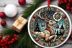 Round Christmass Ornament PNG Product Image 2