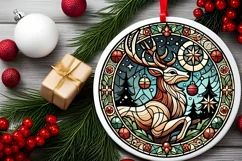 Round Christmas Ornament Sublimation|Clipart Product Image 2