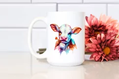 Playful Baby Cow with Clue PNG Product Image 2