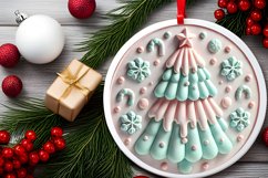 Round Christmas Ornament Sublimation|Clipart Product Image 1