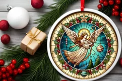 Round Christmas Ornament Sublimation|Clipart Product Image 1