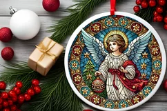 Round Christmas Ornament Sublimation|Clipart Product Image 1