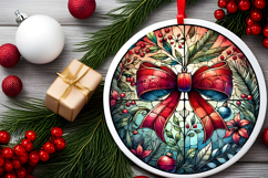 Round Christmass Ornament PNG Product Image 2