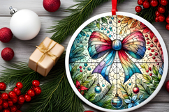 Round Christmass Ornament PNG Product Image 2