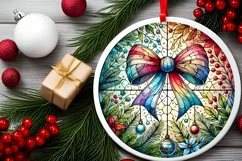 Round Christmas Ornament Sublimation|Clipart Product Image 2