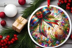 Round Christmass Ornament PNG Product Image 2