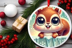 Round Christmas Ornament Sublimation|Clipart Product Image 1