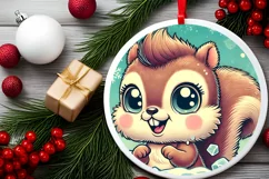 Round Christmas Ornament Sublimation|Clipart Product Image 1