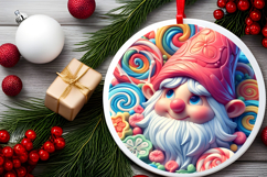 Round Christmass Ornament PNG Product Image 2