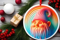Round Christmas Ornament Sublimation|Clipart Product Image 1
