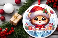 Round Christmass Ornament PNG Product Image 2