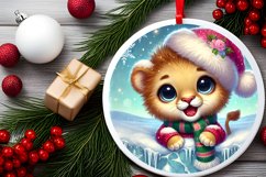 Round Christmas Ornament Sublimation|Clipart Product Image 2
