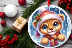 Round Christmas Ornament Sublimation|Clipart Product Image 2