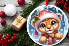 Round Christmas Ornament Sublimation|Clipart Product Image 2