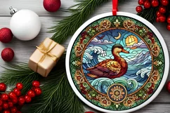 Round Christmas Ornament Sublimation|Clipart Product Image 2