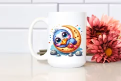 Cute Baby Pelican Moon Dance Clipart Product Image 2