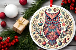 Round Christmass Ornament PNG Product Image 2