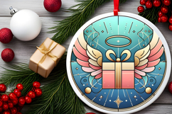 Round Christmass Ornament PNG Product Image 2