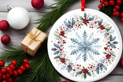 Round Christmas Ornament Sublimation|Clipart Product Image 2