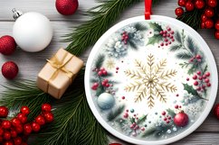 Round Christmas Ornament Sublimation|Clipart Product Image 2