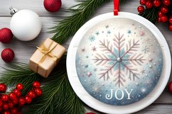 Round Christmas Ornament Sublimation|Clipart Product Image 2