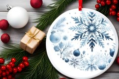 Round Christmas Ornament Sublimation|Clipart Product Image 2