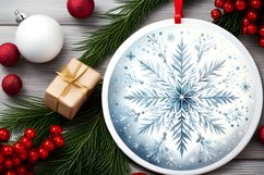Round Christmas Ornament Sublimation|Clipart Product Image 2