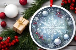 Round Christmass Ornament PNG Product Image 2