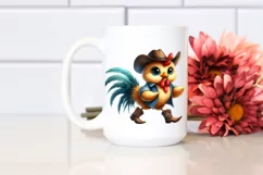 Chicken in Boots Watercolor PNG Product Image 2