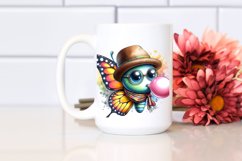 Colorful Artistic Butterfly Hat, Clipart Product Image 2