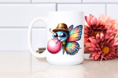 Colorful Artistic Butterfly Hat, Clipart Product Image 2
