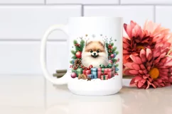 Pomeranian Christmas Gifts PNG Product Image 2