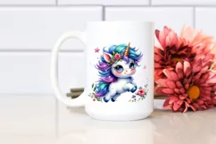 Funny Jumping Unicorn, Transparent PNG Product Image 2