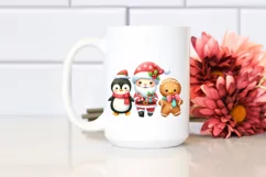 Cute Christmas Characters with Presents PNG Product Image 2