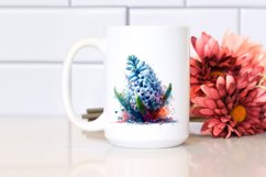 Abstract Shiny Hyacinth Splash Watercolor Clipart Product Image 2