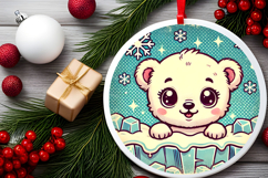 Round Christmass Ornament PNG Product Image 2