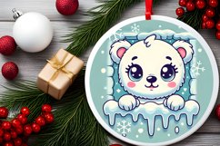 Round Christmas Ornament Sublimation|Clipart Product Image 2