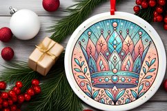 Round Christmas Ornament Sublimation|Clipart Product Image 1