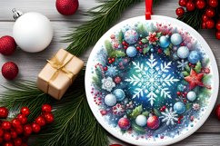 Round Christmas Ornament Sublimation|Clipart Product Image 2