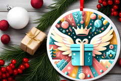 Round Christmass Ornament PNG Product Image 2