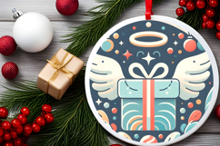 Round Christmass Ornament PNG Product Image 2